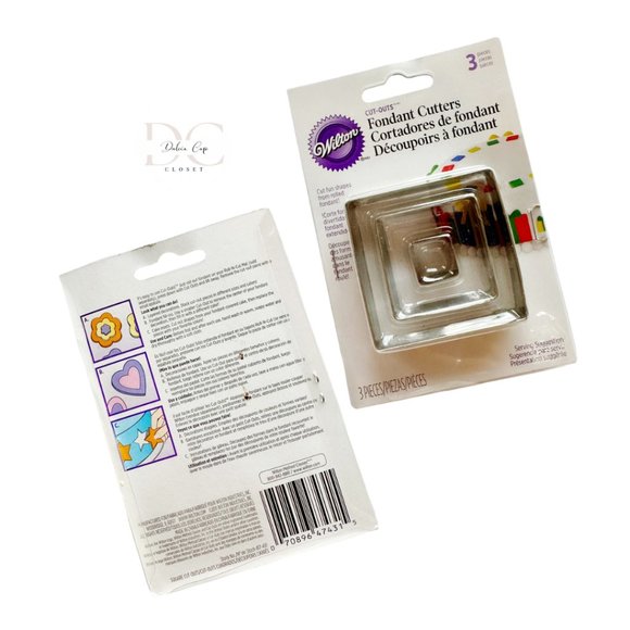 Square Fondant Cutters Set of 3 - Picture 1 of 1